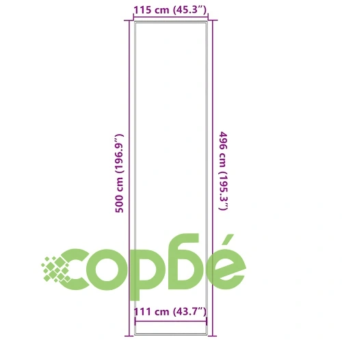 Изтривалка от полипропилен, синя, 115x500 см, с PVC подложка ➤ топ цена ➤ sorbe.bg