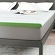 Подложка за матрак от пяна със средна твърдост - 5 зони - 200 x 200 x 6 см - Бяло и зелено