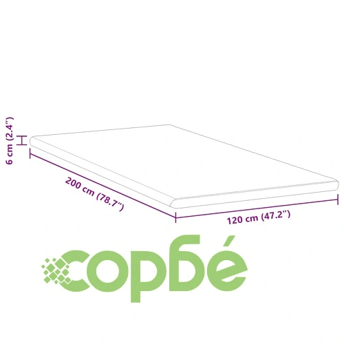 Матрачна подложка Memory Foam с 7 зони 120 x 200 cm бяло и зелено ➤ топ цена ➤ sorbe.bg