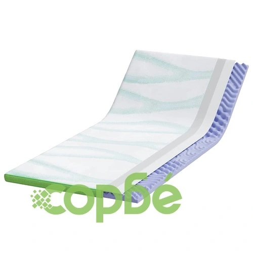 Матрачна подложка Memory Foam с 7 зони 120 x 200 cm бяло и зелено ➤ топ цена ➤ sorbe.bg