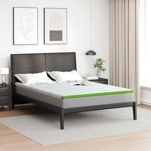 Подложка за матрак Memory Foam 7 зони 160x200 см бяло и зелено