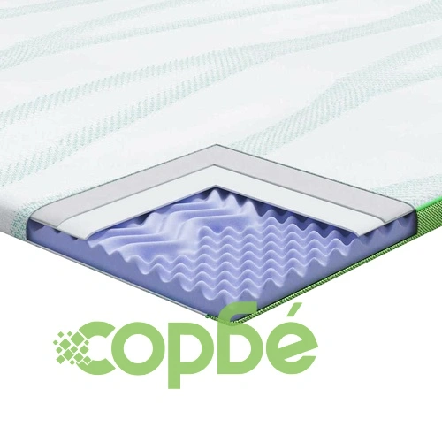 Подложка за матрак Memory Foam 7 зони 160x200 см бяло и зелено ➤ топ цена ➤ sorbe.bg
