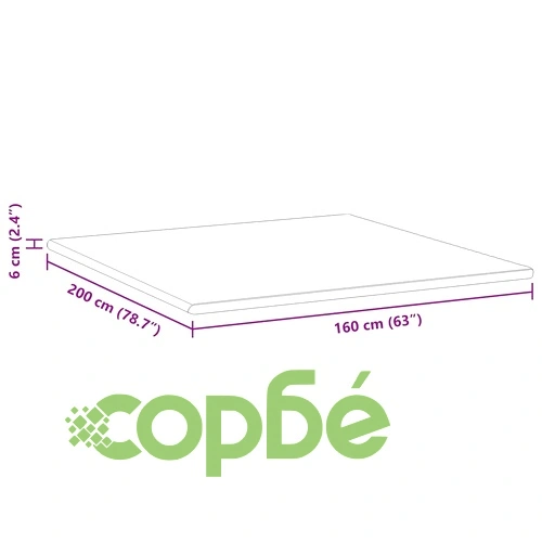 Подложка за матрак Memory Foam 7 зони 160x200 см бяло и зелено ➤ топ цена ➤ sorbe.bg
