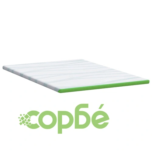 Подложка за матрак Memory Foam 7 зони 160x200 см бяло и зелено ➤ топ цена ➤ sorbe.bg