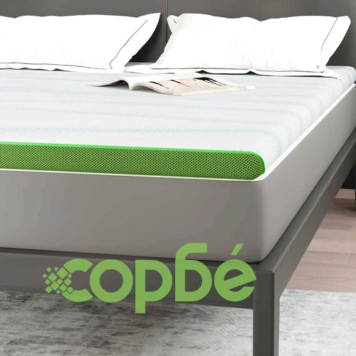 Подложка за матрак Memory Foam 7 зони 160x200 см бяло и зелено ➤ топ цена ➤ sorbe.bg