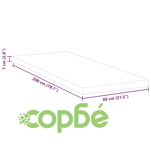 Подложка за матрак Memory Foam с лавандула 80x200 см, бяла ➤ топ цена ➤ sorbe.bg