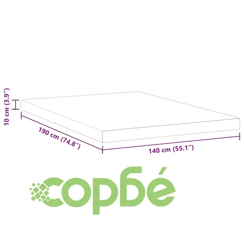 Подложка за матрак с Memory Foam - Бяла, 140 x 190 x 10 см ➤ топ цена ➤ sorbe.bg