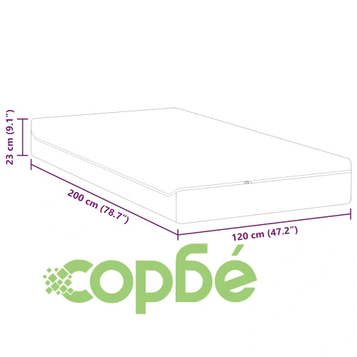 Матрак с джобни пружини и пяна 7-зонов средно мек 120x200 см ➤ топ цена ➤ sorbe.bg