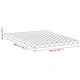 Матрак с кокосов слой и PU пяна 200x140x10.5 см бял средно твърд
