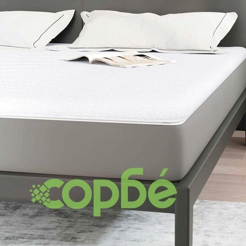 Подложка за матрак от полиестер - 200 x 200 см, 5.5 см височина, бяла ➤ топ цена ➤ sorbe.bg