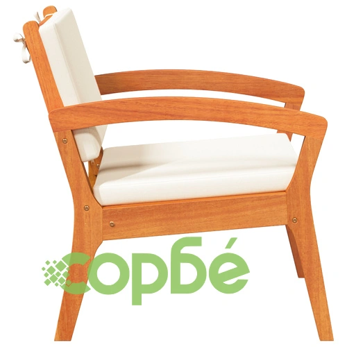 Градински столове от масивно акациево дърво - комплект 2 бр., размер 59,5x70,5x72,5 см ➤ топ цена ➤ sorbe.bg