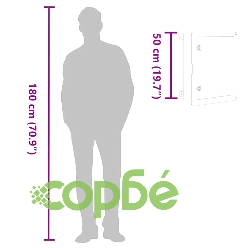 Контролен шкаф IP65 водоустойчив сив 40x24.5x50 см ABS пластмаса ➤ топ цена ➤ sorbe.bg