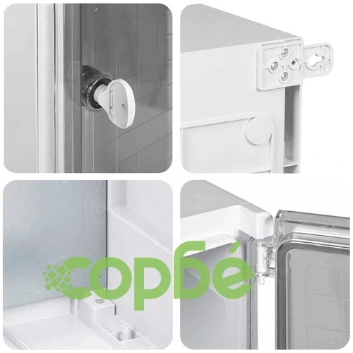 Контролен шкаф IP65 водоустойчив сив 50x22x60 см ABS пластмаса ➤ топ цена ➤ sorbe.bg