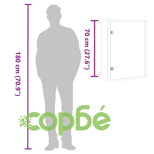 Контролен шкаф IP65 водоустойчив сив 50x24.5x70 см ABS пластмаса ➤ топ цена ➤ sorbe.bg