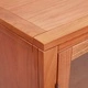 Шкаф с рафтове и стъклени врати, Кафяв, 80 x 35 x 95 см, Масивен дъб