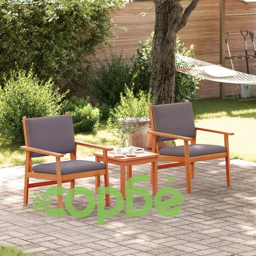 Градински столове 2 броя с възглавници от масивна акация 59.5 x 65.5 x 79 см ➤ топ цена ➤ sorbe.bg