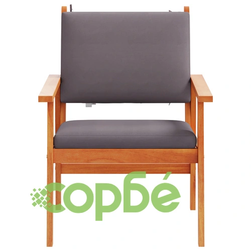 Градински столове 2 броя с възглавници от масивна акация 59.5 x 65.5 x 79 см ➤ топ цена ➤ sorbe.bg