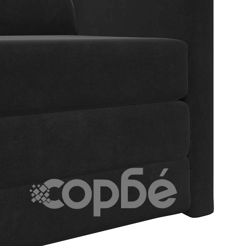 Диван легло 2 в 1 Черно 74 x 77 x 81 см Кадифе ➤ топ цена ➤ sorbe.bg