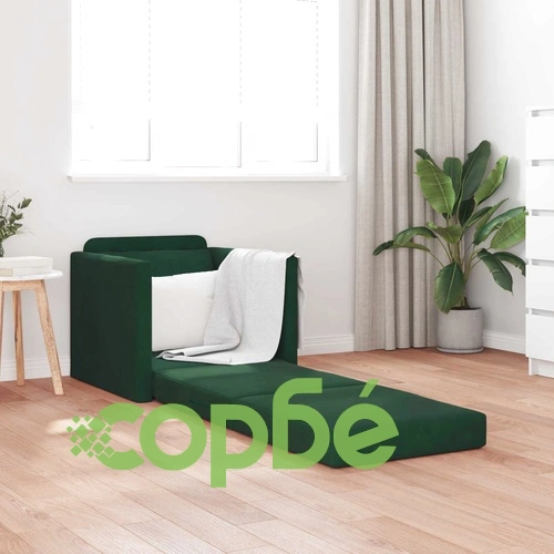 Диван легло Тъмнозелено 74 x 77 x 81 см Кадифе ➤ топ цена ➤ sorbe.bg