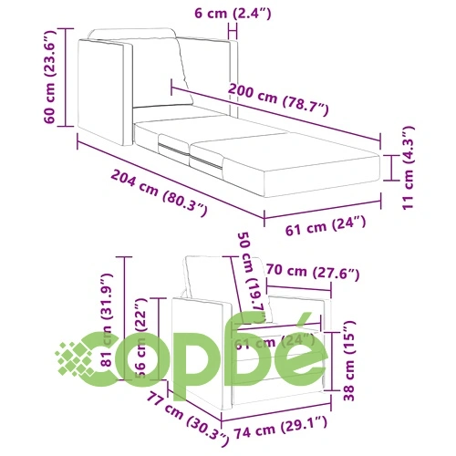 Диван легло 2 в 1 кадифе крем 74x77x81 см с възглавница ➤ топ цена ➤ sorbe.bg