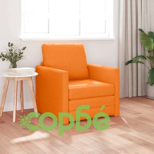 Разтегателен диван легло тъмножълт 74x77x81 см текстил 2 в 1 ➤ топ цена ➤ sorbe.bg