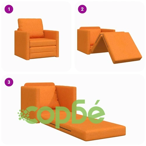 Разтегателен диван легло тъмножълт 74x77x81 см текстил 2 в 1 ➤ топ цена ➤ sorbe.bg