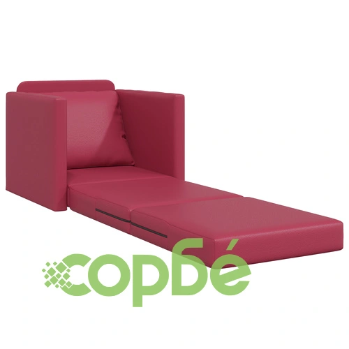 Фотьойл 2 в 1 Бордо 74x77x81 см от Изкуствена кожа ➤ топ цена ➤ sorbe.bg