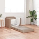 Фотьойл с разтегателно легло 2-в-1 Капучино 74x77x81 см от изкуствена кожа