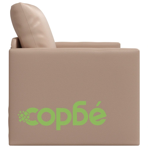 Фотьойл с разтегателно легло 2-в-1 Капучино 74x77x81 см от изкуствена кожа ➤ топ цена ➤ sorbe.bg