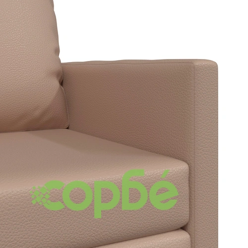 Фотьойл с разтегателно легло 2-в-1 Капучино 74x77x81 см от изкуствена кожа ➤ топ цена ➤ sorbe.bg