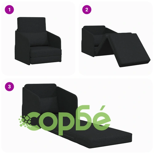 Подово Легло 2 в 1 за Домашни Любимци - Черно 65x80x83 см от Полиестерна Тъкан ➤ топ цена ➤ sorbe.bg