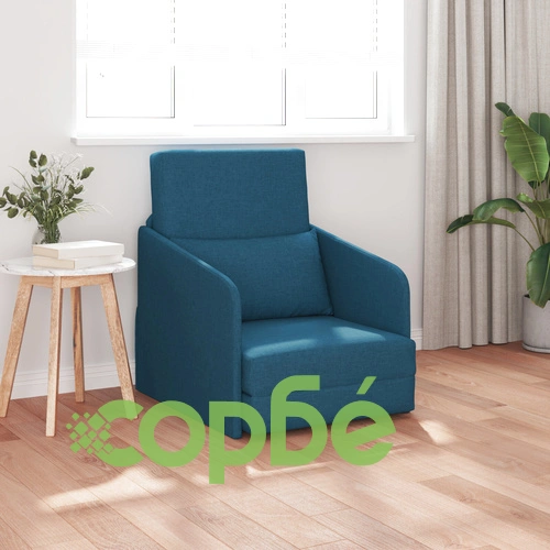 Софа легло 2 в 1 Синя 65x80x83 см от Полиестерна Тъкан ➤ топ цена ➤ sorbe.bg
