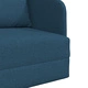 Софа легло 2 в 1 Синя 65x80x83 см от Полиестерна Тъкан
