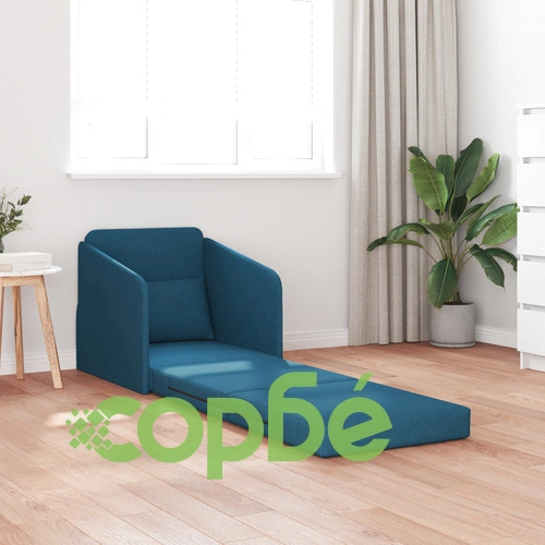 Софа легло 2 в 1 Синя 65x80x83 см от Полиестерна Тъкан ➤ топ цена ➤ sorbe.bg