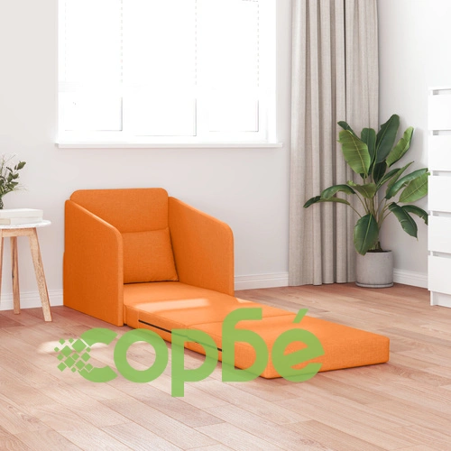 Подов диван легло 2 в 1 от полиестерна тъкан, тъмно жълт, 65x80x83 см ➤ топ цена ➤ sorbe.bg