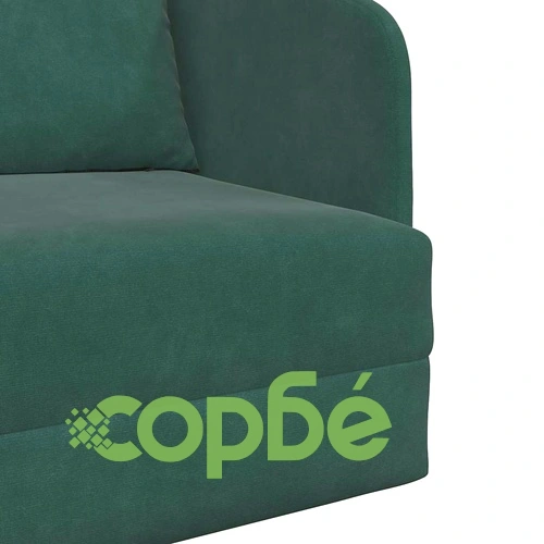 Диван легло 2-в-1 тъмнозелен кадифе 65x80x83 см ➤ топ цена ➤ sorbe.bg