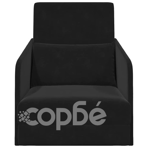 Диван легло 2 в 1 кадифе черен 65x80x83 см полиестер ➤ топ цена ➤ sorbe.bg