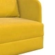 Диван легло 2 в 1 жълт кадифе 65x80x83 см