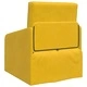 Диван легло 2 в 1 жълт кадифе 65x80x83 см