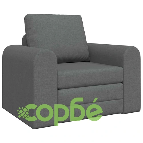 Диван легло 2 в 1 Тъмен сив 98 x 71 x 83 см текстил ➤ топ цена ➤ sorbe.bg