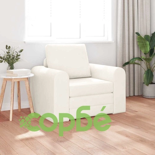 Диван легло 2 в 1 кадифе крем 98x71x83 см ➤ топ цена ➤ sorbe.bg