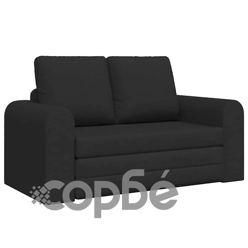 Диван легло 2 в 1 черен полиестер 148x71x83 см ➤ топ цена ➤ sorbe.bg