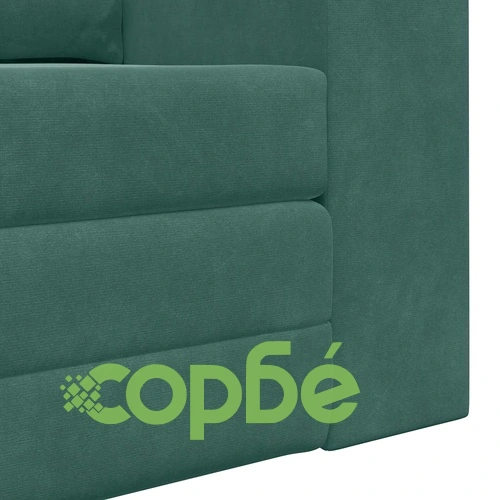 Диван легло 2 в 1 тъмнозелено кадифе 148x71x83 см полиестер ➤ топ цена ➤ sorbe.bg