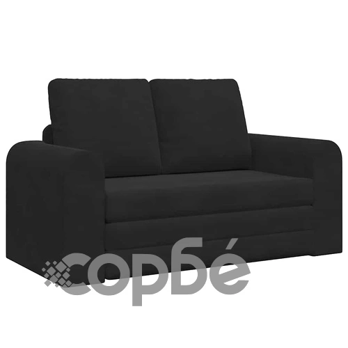 Диван легло 2 в 1 кадифе черно 148x71x83 см ➤ топ цена ➤ sorbe.bg