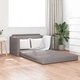 Диван-легло 2 в 1 таупе 124x71x78 см текстил