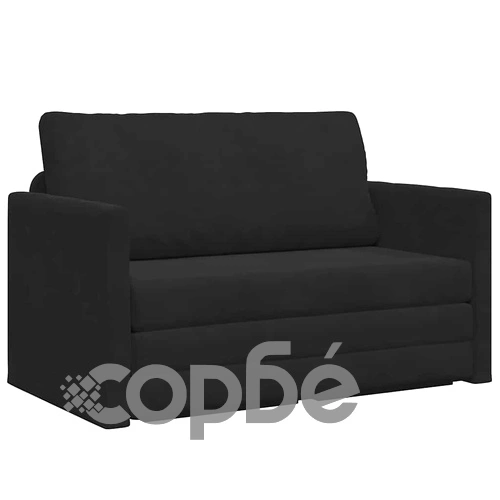 Диван легло 2 в 1 кадифе черен 124x204x61 см ➤ топ цена ➤ sorbe.bg