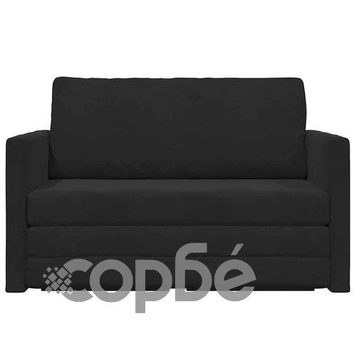 Диван легло 2 в 1 кадифе черен 124x204x61 см ➤ топ цена ➤ sorbe.bg