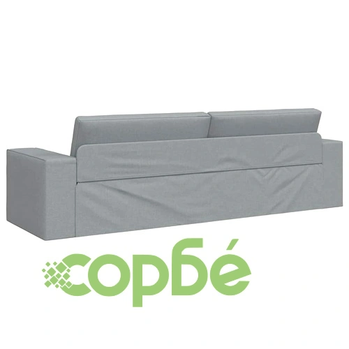 Диван легло 2 в 1 светлосив 245x150x60.5 см текстил ➤ топ цена ➤ sorbe.bg