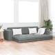 Диван легло 2 в 1 тъмносив 245x150x60.5 см полиестерна тъкан