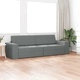 Диван легло 2 в 1 тъмносив 245x150x60.5 см полиестерна тъкан